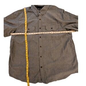 Carhartt Men's Short Sleeve Button Down Gray Shirt Pockets Workwear Hiking 2xl